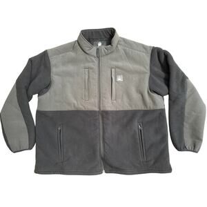 Alaskan Hardgear Duluth Bear Hide Fleece Jacket Mens L Full Zip black and gray